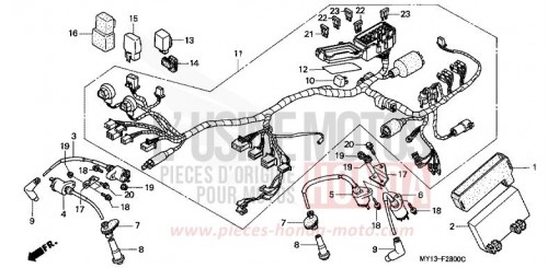 FAISCEAU DES FILS/ BOBINE D'ALLUMAGE (1) XRV750S de 1995
